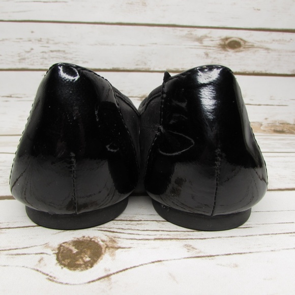 Born Black Leather Ballet Flats Bronze Strap 7 - Picture 4 of 8